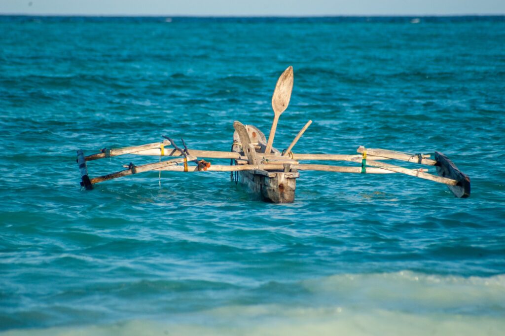 A canoe in indian ocean-Mado Tours Africa