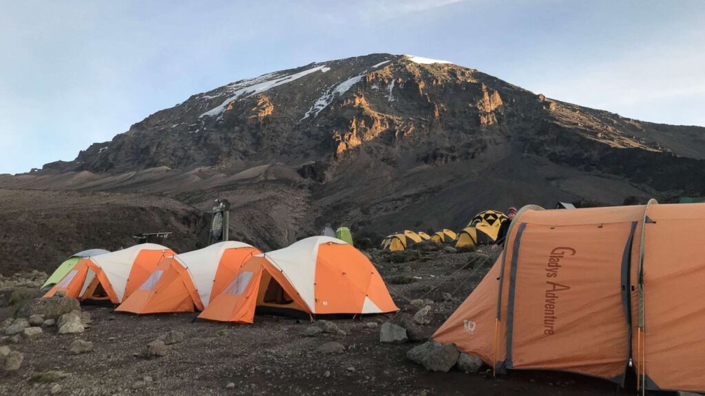 Tourists Sleeping tents in Mount Kilimanjaro-Mado Tours Africa