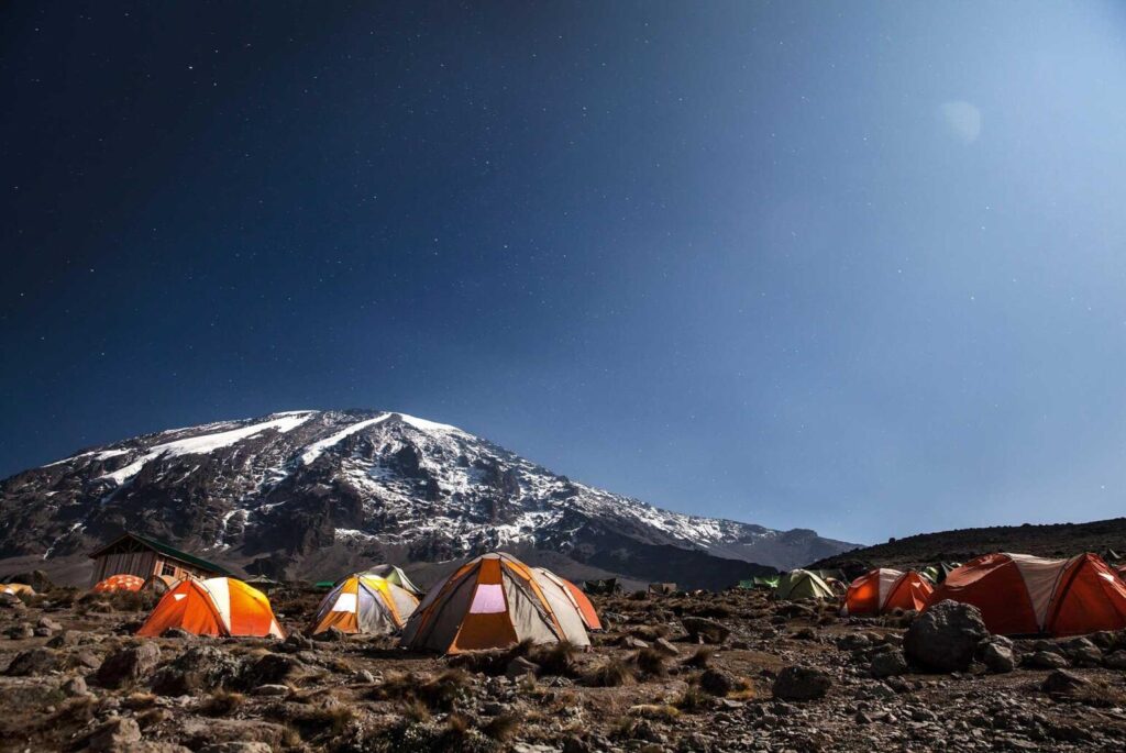 Tourists Sleeping tents in Mount Kilimanjaro-Mado Tours Africa