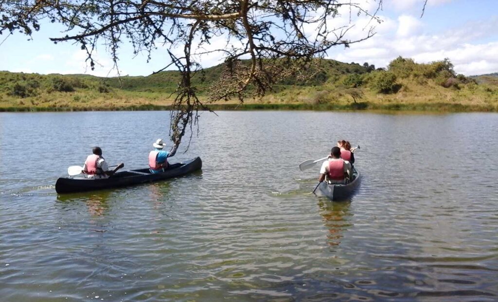 Canoeing in Momella lake-Mado Tours Africa